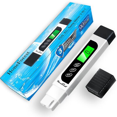 HoneForest Water Quality Tester Accurate and Reliable TDS Meter EC Meter & Te...