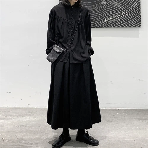 Damen Street Style lockere Hose weites Bein japanische Freizeithose Rock Hose - Bild 5 von 13