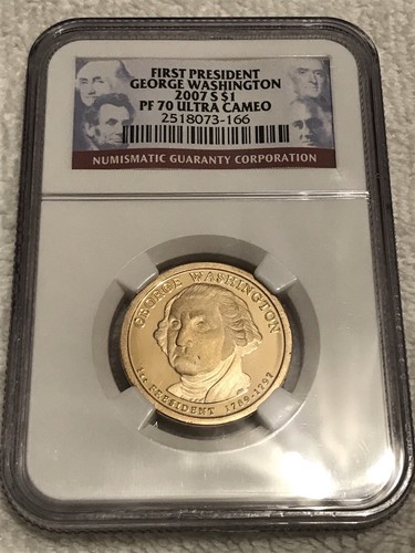 2007 S $ 1 George Washington First President * NGC PF70 Ultra Cameo épreuve * - Photo 1/8