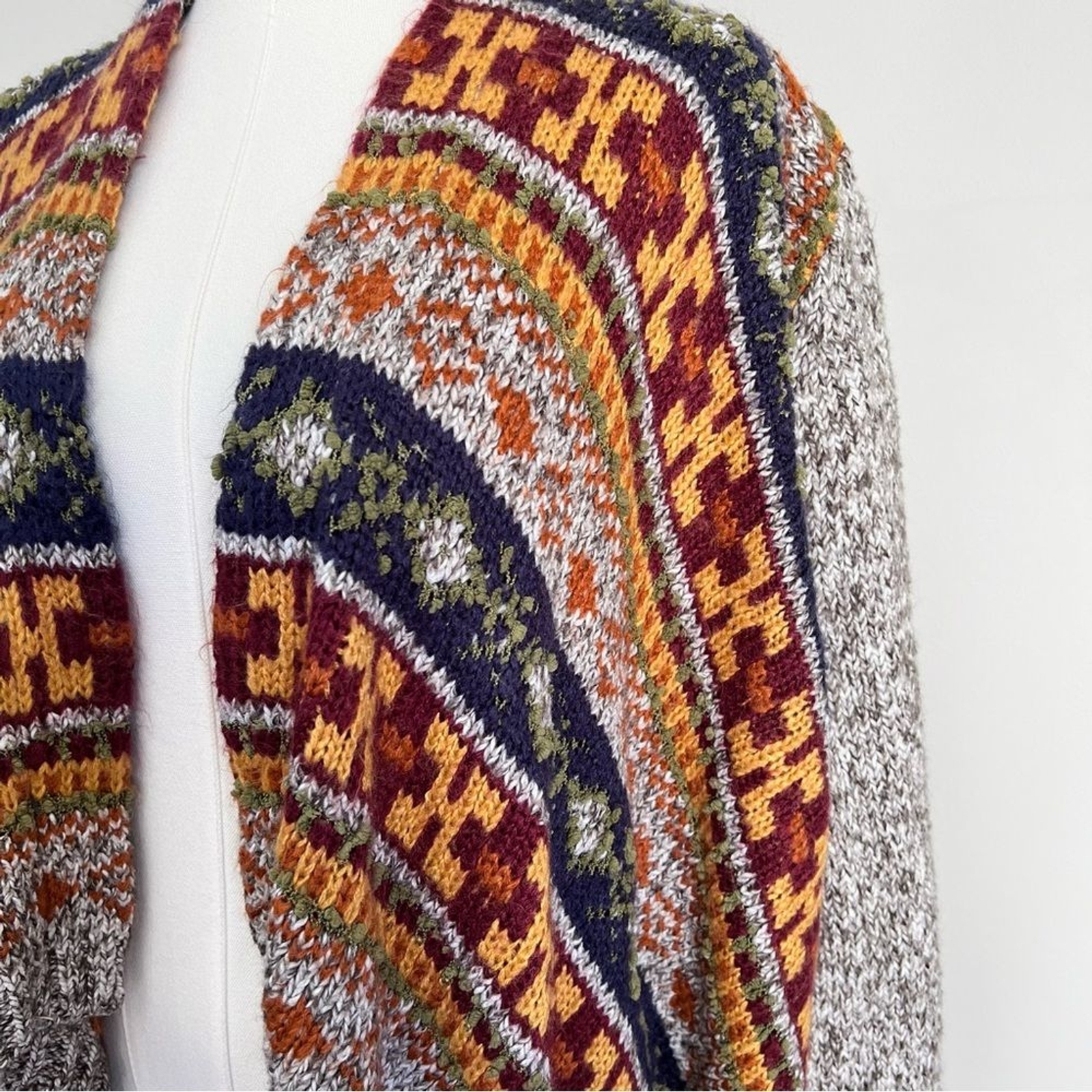 Natural Reflections Open Front Chunky Cardigan Si… - image 2