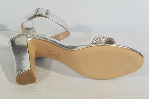 Nina Samiya Women's Silver Strappy Sandals Size 8.5M - Picture 7 of 8