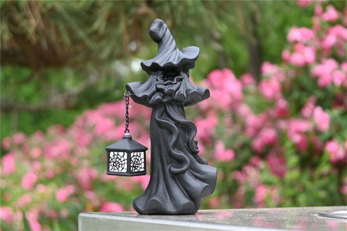 5.8" Natural obsidian witch hand carved reiki Crystal gift decor healing 1pc - Picture 8 of 16
