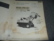 FMC Model 993AH Wayne Street Sweeper Parts Catalog Manual Book No. 57310 xz