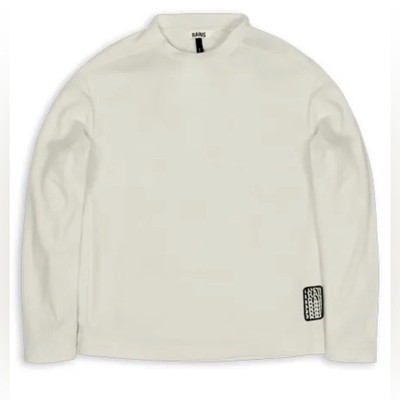NWT Rains Fleece Sweatshirt in White - Size S