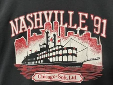 VTG 90’s Nashville T Shirt XL Screen Stars Best Made In USA Single Stitch 1991