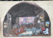 the Adjustment Italian theater watercolor