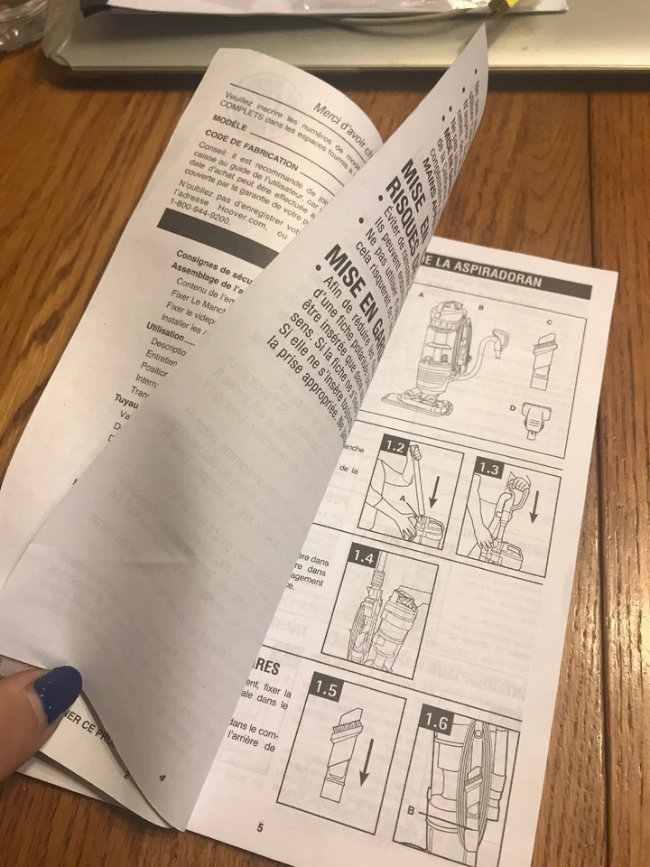 Guide D’Utilisation HOOVER…Instruction Manual Only Ships N 24h - Image 2 of 2