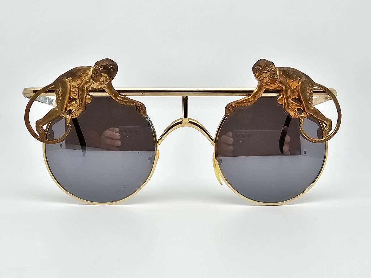 Mercura NYC Gold Brass Flying Monkeys Silver Mirror Vintage