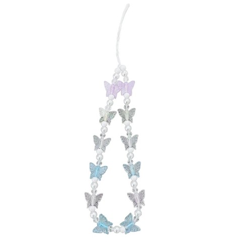 Phone Strap Y2K Phone Charm Keychain Butterfly and Bead Keychain for Women Girl - Zdjęcie 19 z 26