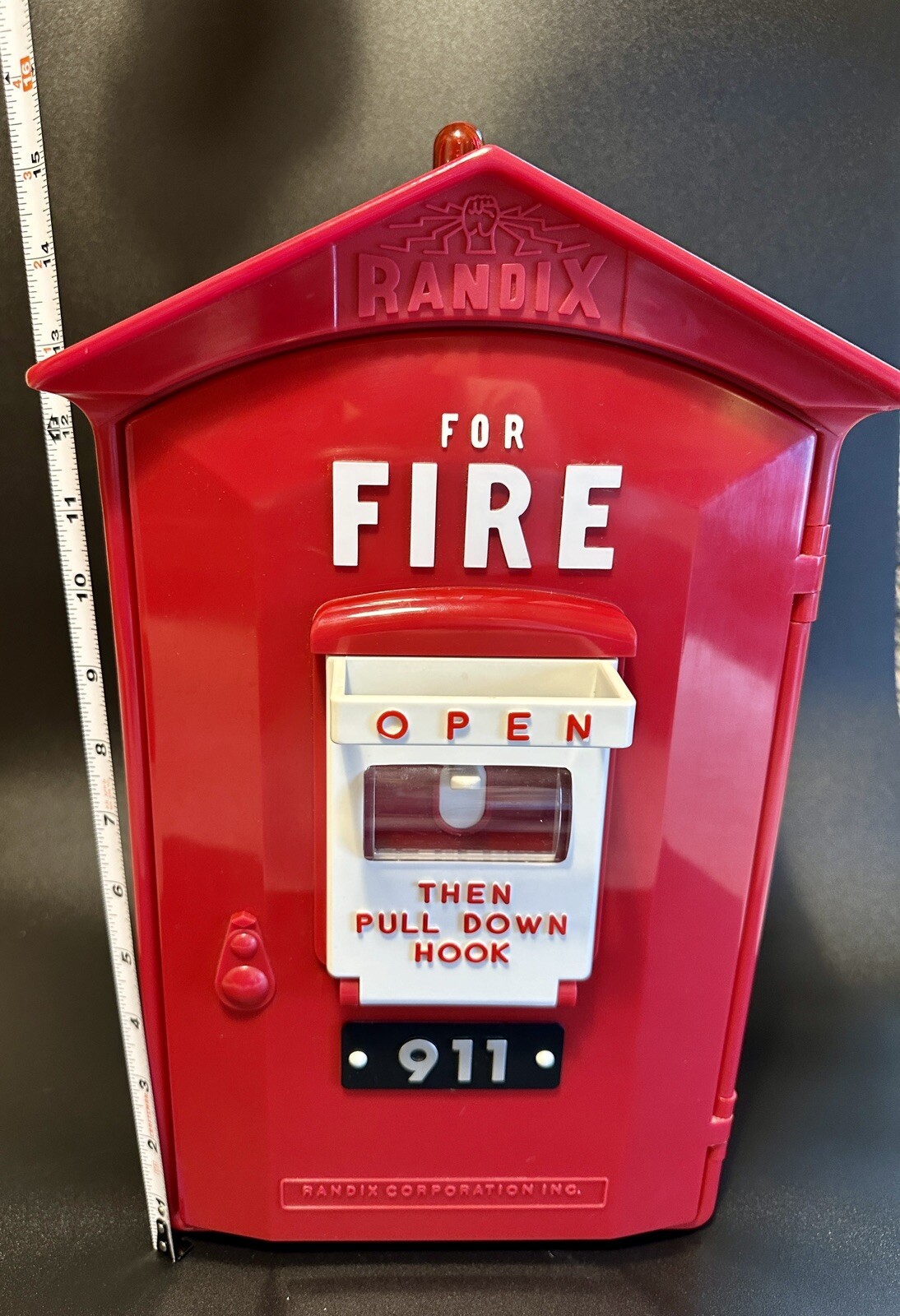 Vintage RANDIX FB911 Fire Alarm Emergency Box Novelty Push Button