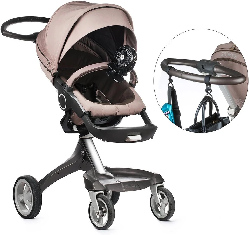 Ventilador de cochecito recargable con clip portátil con rotación de 360 grados Foto 4 de 4