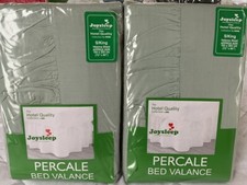 Job Lot 2 X Super king 100% Percale Cotton Base Valance High Quality BNIP L282