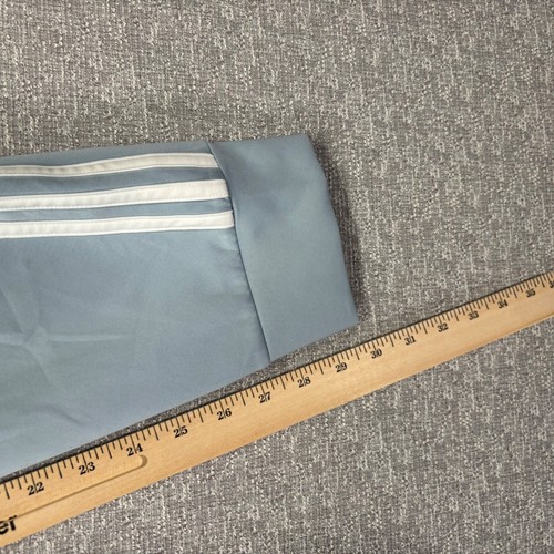 Adidas Track Pants Boys L 16-18 Light Blue 3 Stripes joggers Athletic - Picture 8 of 10