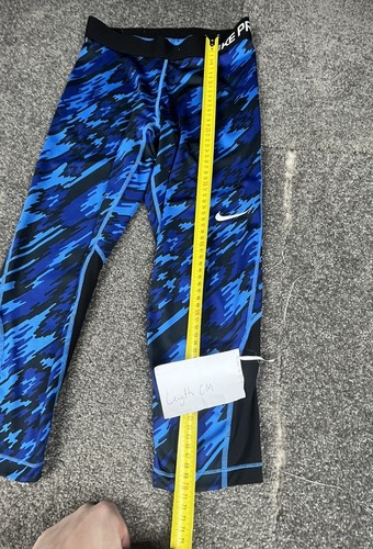 Nike Pro Overdrive Leggings Womens Medium Blue Camo Mid Rise 7/8 Mesh Tight - Picture 8 of 17