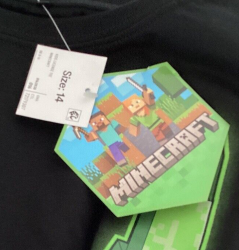 MINECRAFT - T-SHIRT SIZE 14 BOYS - BNWT bonus Minecraft UNO card game - Picture 3 of 4