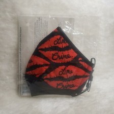 Lime Crime Promotional Red Lipstick Kiss Red And Black Facemask Cloth Covering