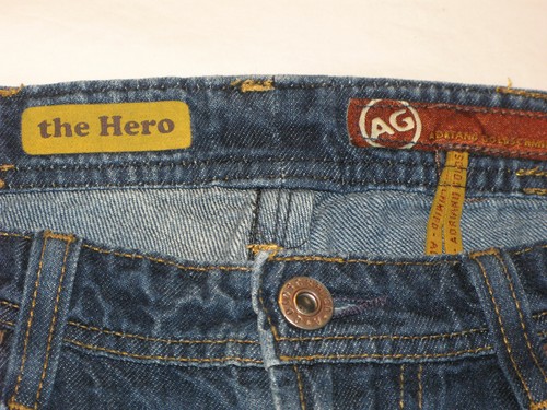 AG ADRIANO GOLDSCHMIED Hombre Héroe Jeans Talla 30 x 26 Delgados Rectos - Imagen 7 de 10