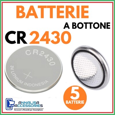 5 Lithium Batteries CR2430 3V Volt for Watch Car Stock Batteries 2430 A Button