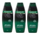 3 x Palmolive Men Anti-Dandruff 2 in 1 Shampoo & Conditioner Charcoal 350mL 