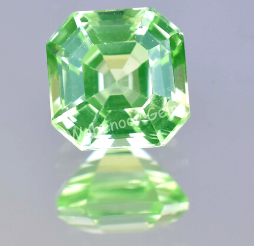 8.50 Ct Natural Green Peridot Emerald Shape VVS Pak Gemstone AGL Certified - Picture 3 of 8