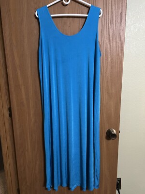 travel knit tank dress Jostar, Travel Knit Dress, long A-Line, Tank, Stretchy NO-IRON poly/span. 404 O