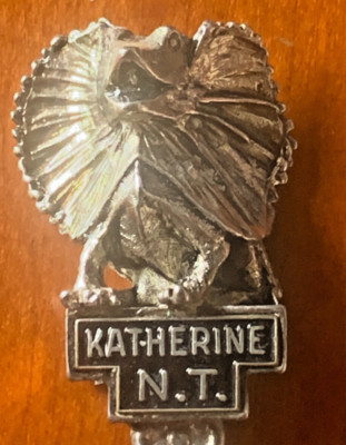 Vintage Katherine N.T. Rüschen Hals Eidechse Perfektion plattiert Löffel - Australien
