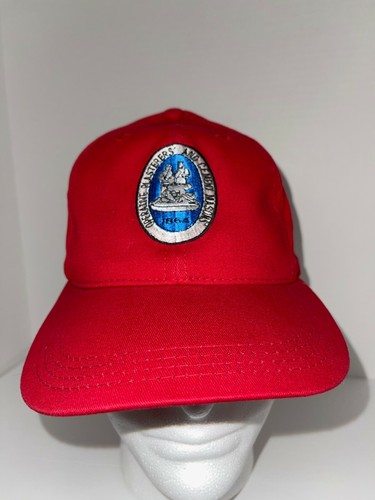 Vintage UVGC Red Baseball Trucker Hat Operational Plasters Cement Masons J19