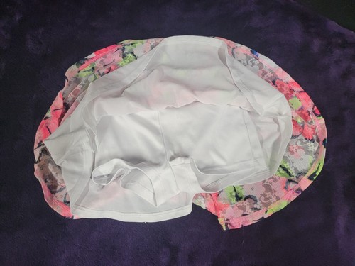 Justice Floral Sparkle Print Skort with Pink Waist (Size 5) - Picture 4 of 6