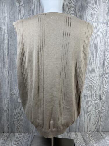 Ping Collection 100% Cotton Tan Golfing Sleeveless Vest Dad Son Gift Mens SZ L - Picture 2 of 9