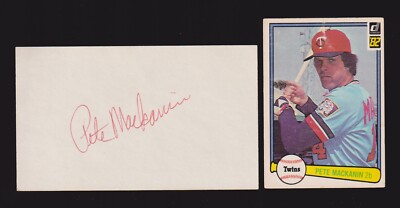 Pete Mackanin ( Debut 1973 ) TEX MONT PHI  SIGNED AUTOGRAPH AUTO 3x5 INDEX COA