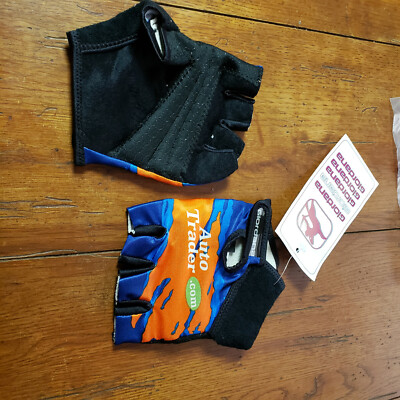 Giordana Cycling Gloves Large L XL NOS Blue Orange Italian Made PVC Lycra Bike eBay