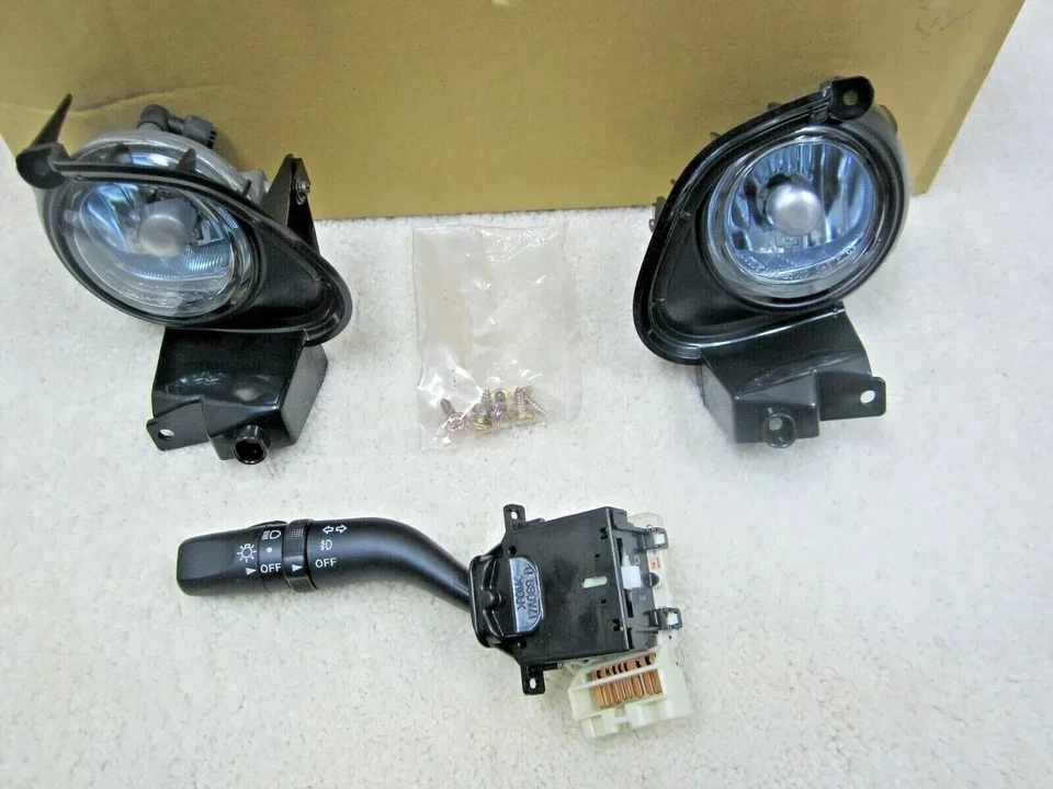 2004 - 2008 MAZDA RX8 RX-8 OEM FRONT BLUE COLOR FOG LIGHT KIT FE03-V7-220 #1A-1 - Image 3 of 4