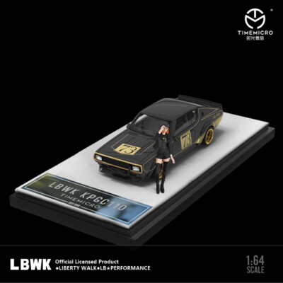 Time Micro 1:64 LBWK KPGC110 #73 Black/Blue Diecast Model Car