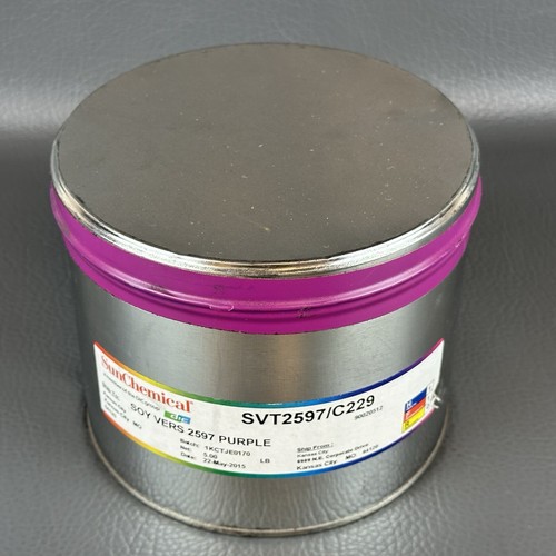 SUN CHEMICAL **PURPLE** OFFSET PRINTING INK SOY BASED 5 LBS PANTONE# 2597 PURPLE - Picture 4 of 5