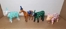 Lot Of 4 Ankyo Farm Party Animals Figures Sheep Horse Cow Pig Target