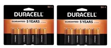 2 ~ Duracell Coppertop 9-Volt 550 mAh Alkaline Batteries 4 pk Carded