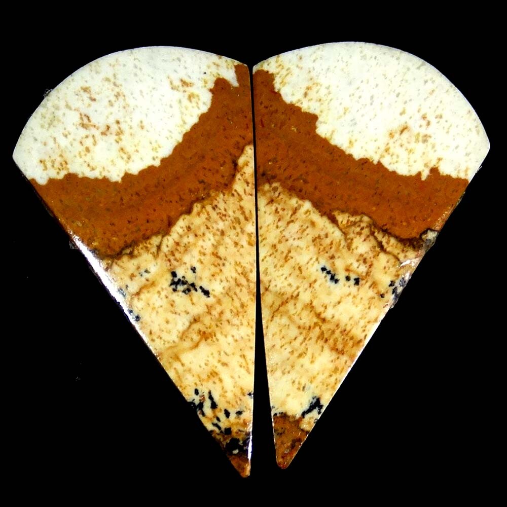 15.45Cts. 14X24X4mm 100% Natural Picture Jasper Fancy cab