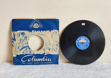 Vintage Amar Hai Veer Jawaharlal Hindi Musik GE39063 Columbia Graphophone Record