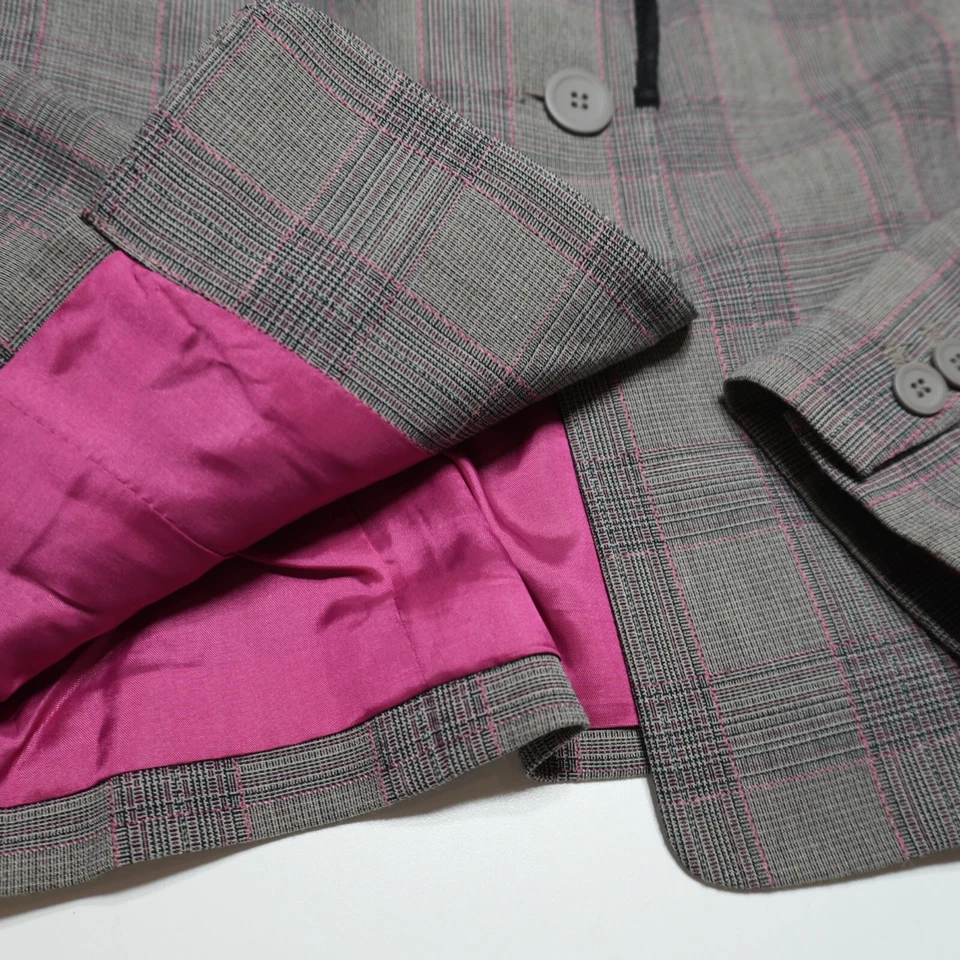 Chaqueta Jones Wear Petite para mujer 6P Petite Ponte gris Glen a cuadros oficina a medida Foto 4 de 4