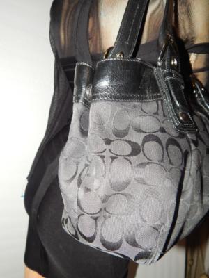Coach Black Soho Pleated Leather Tote #F13742 Shoulder Bag. Purse