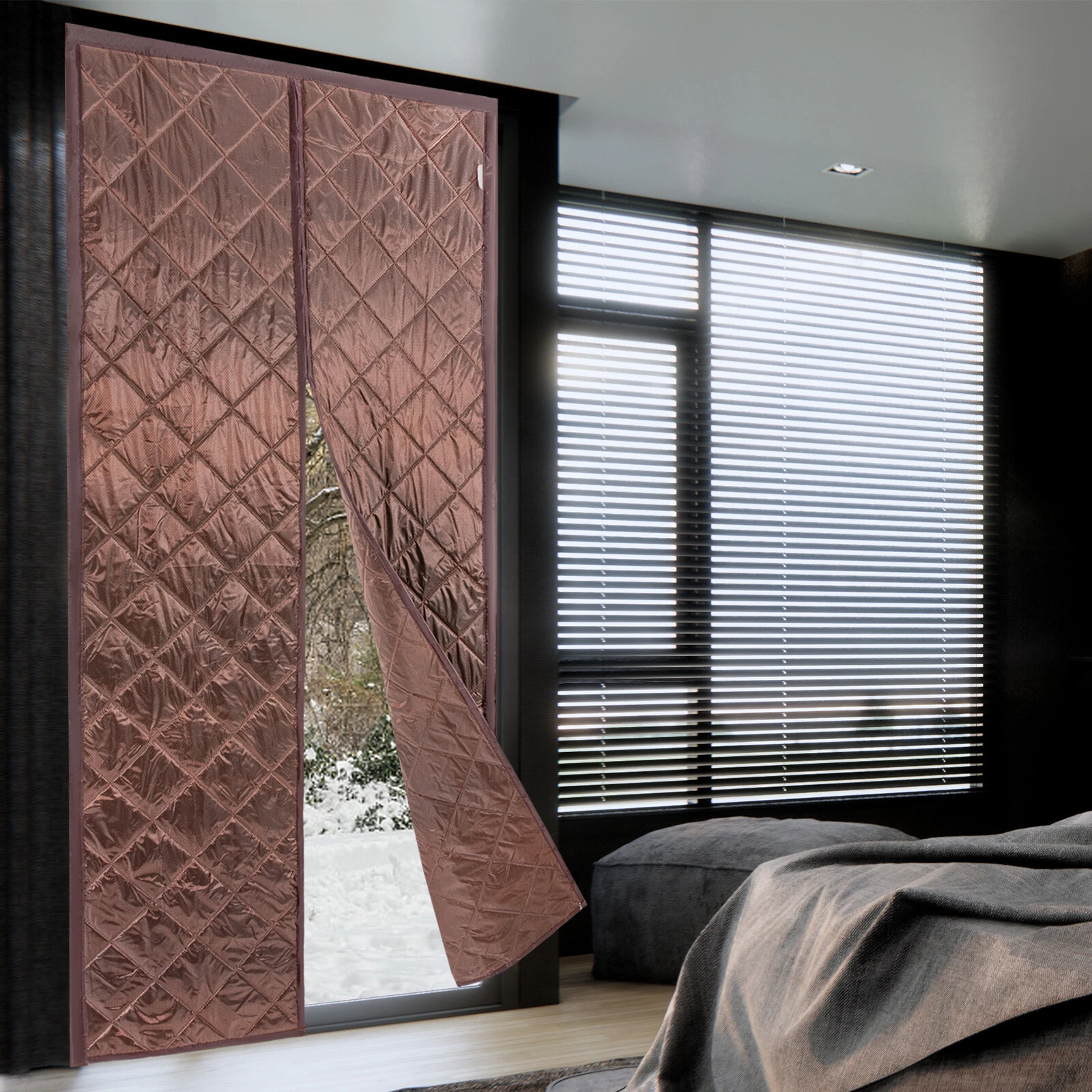 Magnetic Thermal Insulated Door Curtain Door Curtain Waterproof Door Covers