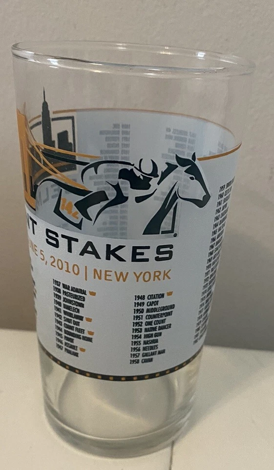 Belmont Stakes June 5 2010 10 Oz Glass 12 Pack In Original Box Ny Collectible  - Image 4 of 4