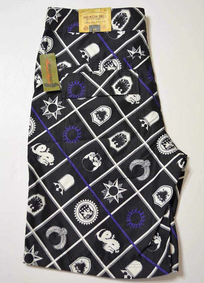 Pantalones Cortos American Rag Hombres Negros Urban Board/Surf con Bolsillos Laterales Precio de venta sugerido por el fabricante 34 $ Foto 4 de 4