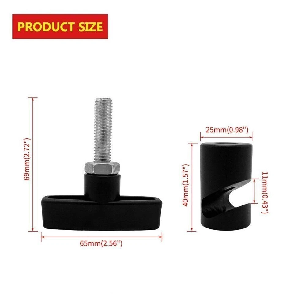 1PC Lift Rod Support Clamp for Hood Strut Shock Prop Stopper Retainer Tool Black Foto 2 de 4