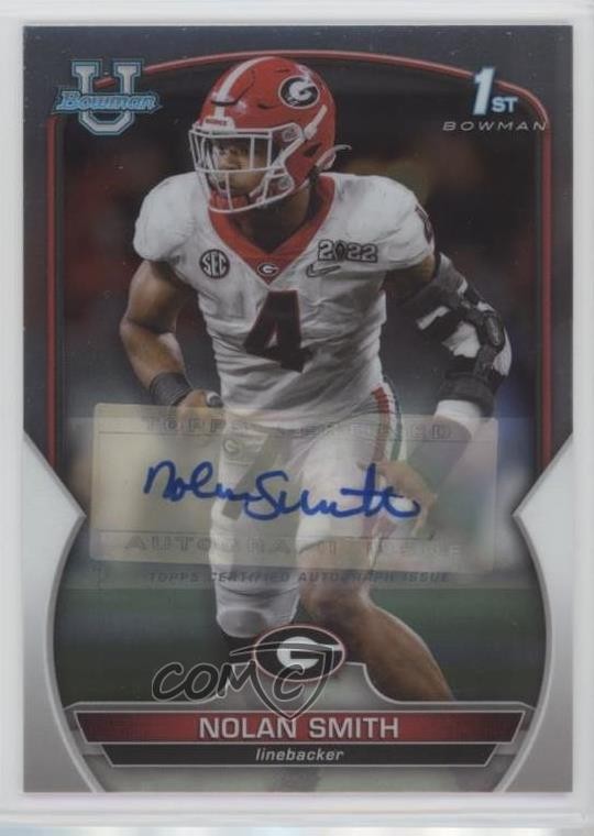 2022 Bowman U Chrome Chrome Prospect Auto Nolan Smith #33 Auto 3hd