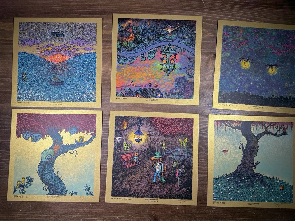 Juego de 6 mini impresiones de pánico generalizado “Snake Oil King” DORADO de Mara Spusta 8 X 8 Foto 2 de 4