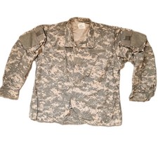 US Army Combat Uniform ACU Digital Camo Jacket Regular Military Field Sz L GUC