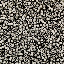 Miyuki 11/0 Delica Seed Beads, MATTE Metallic Silver Dark 321 5 Grams