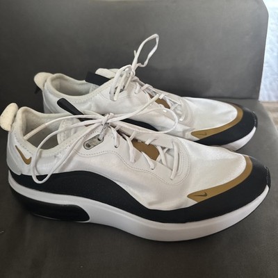 Nike Air Max Dia White Black Gold Running Shoes AQ4312-107 Women's Sz 9 New!   