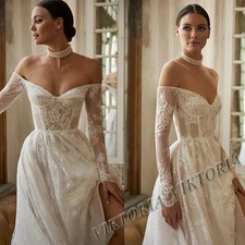 Attractive Lace Wedding Dresses A-Line Buttons Sweet Pleat Tulle Bridal Gowns